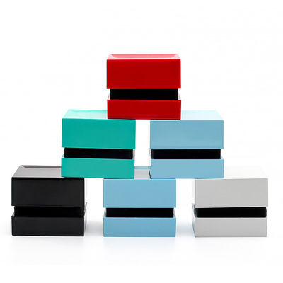 Hanhong Square Spray Paint กล่องเครื่องประดับหลายสี พร้อมพิมพ์แสงและผ้าไหม