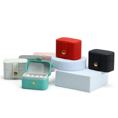 กระเป๋าเครื่องประดับหนัง พกพาเครื่องจัดท่องเที่ยวขนาดเล็ก สําหรับเก็บแหวนหูข้อมือ