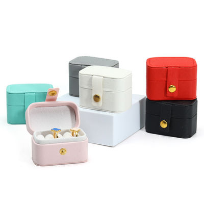 กระเป๋าเครื่องประดับหนัง พกพาเครื่องจัดท่องเที่ยวขนาดเล็ก สําหรับเก็บแหวนหูข้อมือ