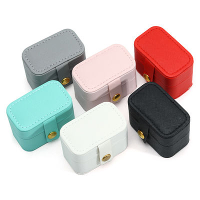 กระเป๋าเครื่องประดับหนัง พกพาเครื่องจัดท่องเที่ยวขนาดเล็ก สําหรับเก็บแหวนหูข้อมือ