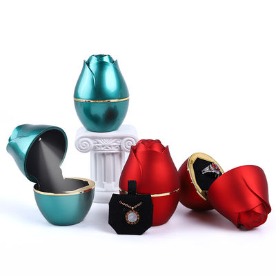 โลโก้ของลูกค้า 2022 กล่องบรรจุเครื่องประดับ LED เขียวสําหรับแหวนคอและข้อมือ