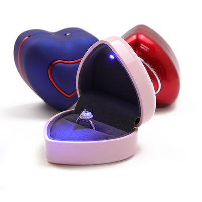 กล่องเครื่องประดับ สีขาว LED แสงวงกล่อง Custom Size Hanhong OEM กล่องแสดงเครื่องประดับ