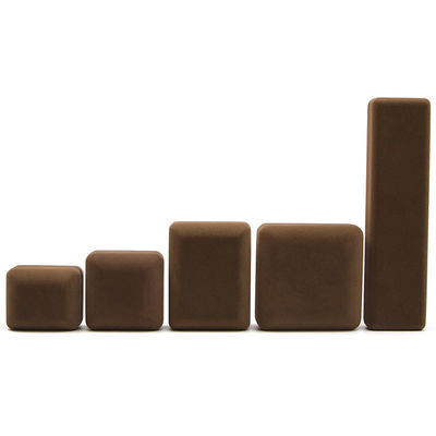 Hanhong Embossed Luxury LED Velvet Brown Jewelry Packaging Box กล่องแหวนตามสั่งกล่องที่มีแสง