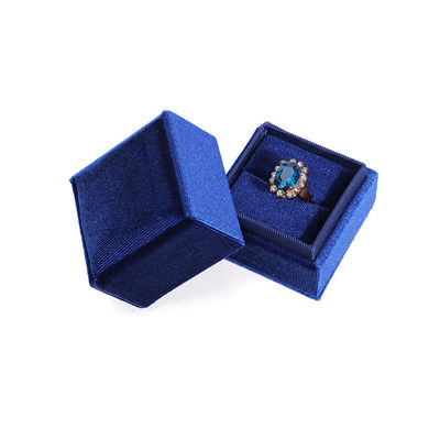ซื้อ Hanhong Luxury Customized Blue Square Ring Box สําหรับกระดาษหมั้นงานแต่ง online manufacture