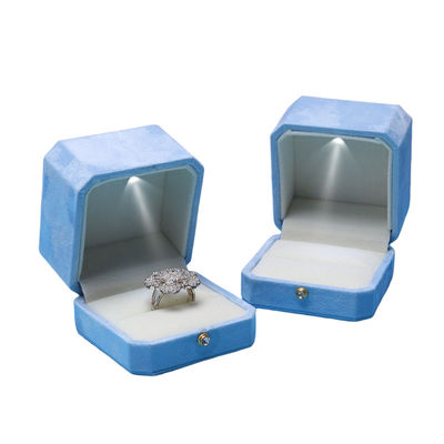 กล่องเครื่องประดับ LED สีน้ําเงินสีหอมสี่เหลี่ยม Hanhong Screen's Custom Solution for Packaging