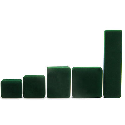 กล่องชุดเครื่องประดับผ้าหอมหรู สําหรับการบรรจุสีเขียวระดับสูง สร้อยข้อมือ สร้อยคอแหวน