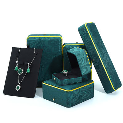 กล่องเครื่องประดับสีเขียวทําด้วยมือ สําหรับสร้อยข้อมือ สร้อยคอ วงจรสหรัฐ Hanhong BH2