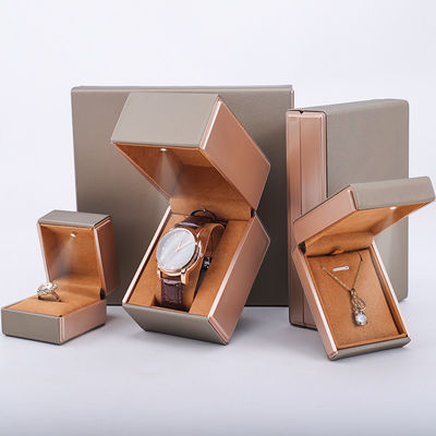 OEM PUหนัง LED กล่องเครื่องประดับ