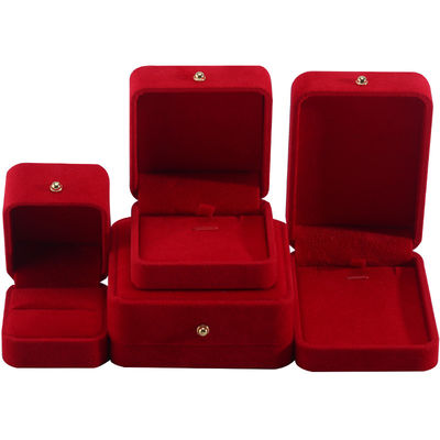 กล่องบรรจุเครื่องประดับสีแดงสีหอม สําหรับสร้อยคอ สร้อยข้อมือ สร้อยหูสตูด แหวนโลโก้ตามสั่ง