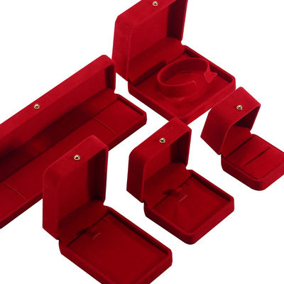 กล่องบรรจุเครื่องประดับสีแดงสีหอม สําหรับสร้อยคอ สร้อยข้อมือ สร้อยหูสตูด แหวนโลโก้ตามสั่ง