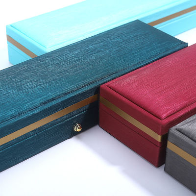 Hanhong Custom กล่องเครื่องประดับหนังสีน้ําเงิน สําหรับแหวน สร้อยคอ สร้อยข้อมือ งานแต่ง ติดต่อเรา