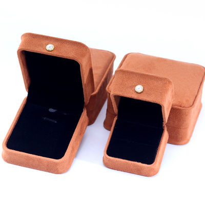 โลโก้ที่กําหนดเอง สีกาแฟสีหอม กล่องเครื่องประดับสําหรับสร้อยหู สร้อยคอ ล็อคมุก