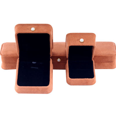 โลโก้ที่กําหนดเอง สีกาแฟสีหอม กล่องเครื่องประดับสําหรับสร้อยหู สร้อยคอ ล็อคมุก