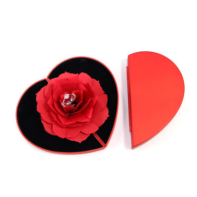OEM สีดํา Safflower เครื่องประดับ Packaging Case Rose Flower กล่องของขวัญสําหรับเครื่องประดับ