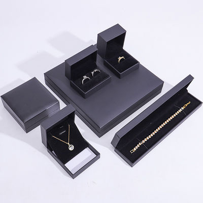 กล่องเครื่องประดับสีดำแบบพลิกทำจากกระดาษแข็ง Eco Handmade กล่องเครื่องประดับแบบปรับแต่งได้