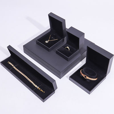 กล่องเครื่องประดับสีดำแบบพลิกทำจากกระดาษแข็ง Eco Handmade กล่องเครื่องประดับแบบปรับแต่งได้