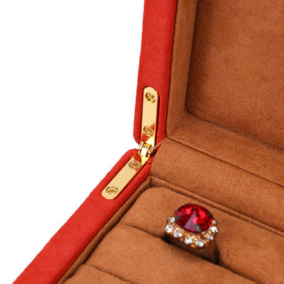 กล่องเครื่องประดับหนังไมโครไฟเบอร์สีส้มตามสั่ง สําหรับแขนและแหวน 19.5*11*5cm