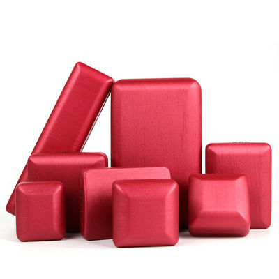 กล่องเครื่องประดับหนัง PU สีแดง สําหรับแหวนและชุด