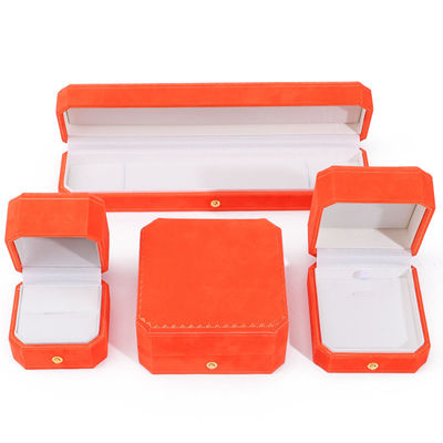 กล่องเครื่องประดับสีส้มสีแวลเวทใหม่ที่สุด สําหรับสัญลักษณ์ที่กําหนดเอง Pendant Earrings Bracelet Necklace Ring