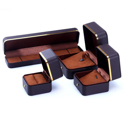 ซื้อ กล่องบรรจุเครื่องประดับหนังสไตล์กาแฟ สําหรับหูหูหูหูหูห้อย นาฬิกาและแหวน online manufacture