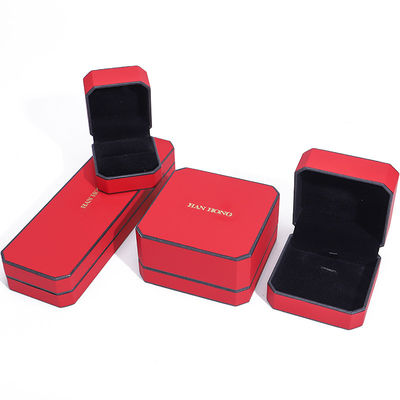 กล่องเครื่องประดับรูปสี่เหลี่ยมจากวัสดุสีแดงแวกมะพร้าว สําหรับกระบอกแขนของหรูหรา