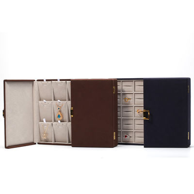 บรรจุภัณฑ์หรู กล่องเครื่องประดับไมโครไฟเบอร์ สําหรับแหวน สตูดหูข้อมือ แขนและคอ