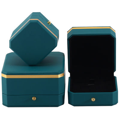ซื้อ สีเขียวเข้ม ผิวหนังปลอมทรงแปดเหลี่ยม กล่องหรู กล่องทองคํา online manufacture