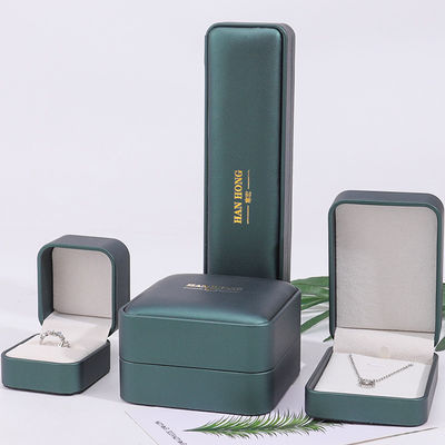 ซื้อ สีเขียวเข้ม คอนเวกซ์หนังเท็จ กล่องเก็บเครื่องประดับ online manufacture