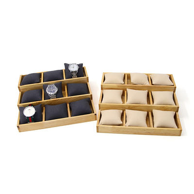 ซื้อ Multi Cell 3x3 โต๊ะแสดงนาฬิกาจากไม้แข็ง พร้อมหมอนสําหรับโชว์หรู online manufacture