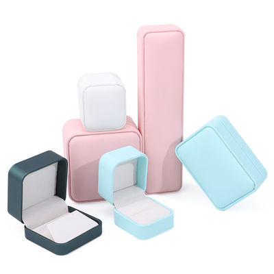 กล่องเก็บเครื่องประดับหนัง PU หลายสี หลังคาคอนเว็กซ์