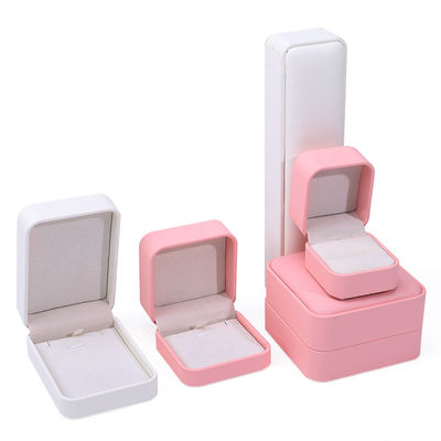 กล่องเก็บเครื่องประดับหนัง PU หลายสี หลังคาคอนเว็กซ์