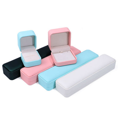 กล่องเก็บเครื่องประดับหนัง PU หลายสี หลังคาคอนเว็กซ์