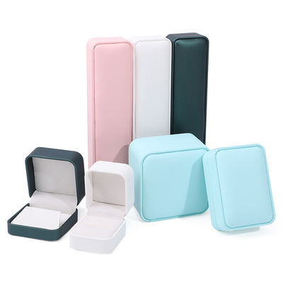 กล่องเก็บเครื่องประดับหนัง PU หลายสี หลังคาคอนเว็กซ์