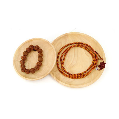 รูปทรงหลายประเภท เครื่องประดับจอแสดงจาน สร้อยข้อมือไม้ จอแสดงจาน
