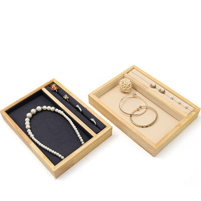ตะกร้าที่ถือจอแสดงเครื่องประดับหลายฟังก์ชันจากไม้แข็ง สําหรับแหวน Pendant Ear Stud