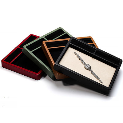 พลาสติกแสดงเครื่องประดับหนัง PU หลายช่อง สําหรับแหวน Pendant Ear Studs