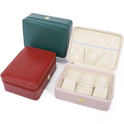 ซื้อ เครื่องประดับแหวนดึง PU หนัง การเดินทาง เครื่องประดับ จัดตั้งหลายเซลล์ ซิปเปอร์กล่อง online manufacture