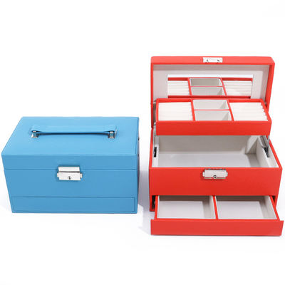 ซื้อ พกพา กว้างขวาง สเปซเทียมหนังเครื่องประดับ จัดกล่องหลายเซลล์บรรจุ online manufacture