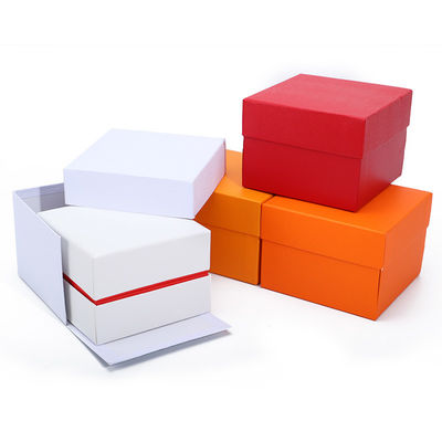 กล่องบรรจุของกระจกนาฬิกาหนัง PU สีแดง