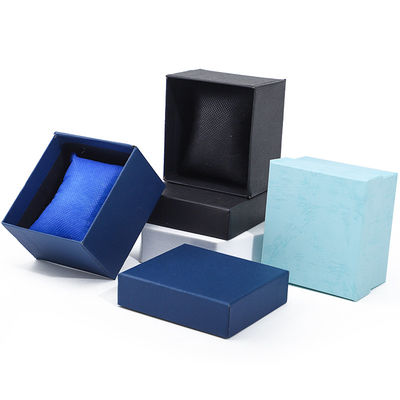 กล่องนาฬิกากระดาษเมล็ด Twill Single Slot Packaging with Detachable Pillow กล่องนาฬิกา
