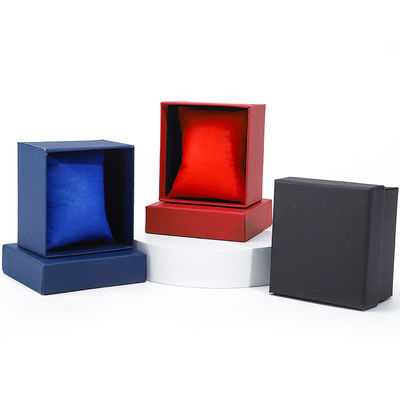 กล่องนาฬิกากระดาษเมล็ด Twill Single Slot Packaging with Detachable Pillow กล่องนาฬิกา