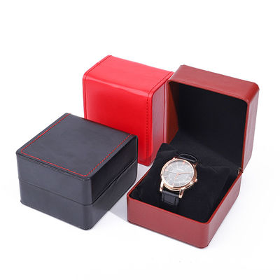 ซื้อ กล่องกระเป๋านาฬิกาหนังเท็จสําหรับผู้ชายสแควร์ พร้อมหมอนสําหรับการแสดงของหรู online manufacture