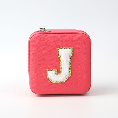 ซื้อ เครื่องประดับหรู กล่องเก็บของขวัญ กล่องเก็บของขวัญ Custom Portable Small Leather Rose Red Jewelry Organizer Travel Case online manufacture