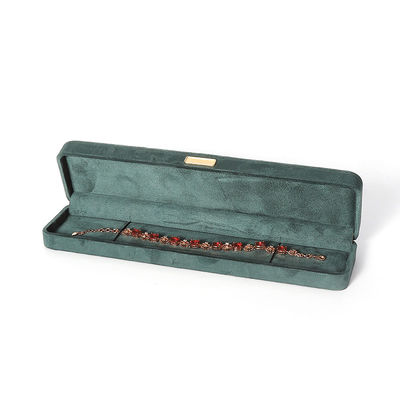 hign end luxury green flannel velvet เครื่องประดับกล่องสําหรับสายแขน สร้อยคอ แหวนหู