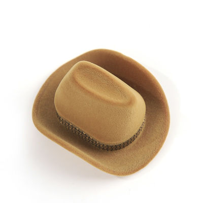 กล่องแหวนเครื่องประดับคาวบอยกำมะหยี่พรีเมี่ยมแบบปรับแต่งได้สำหรับของขวัญวันหยุด