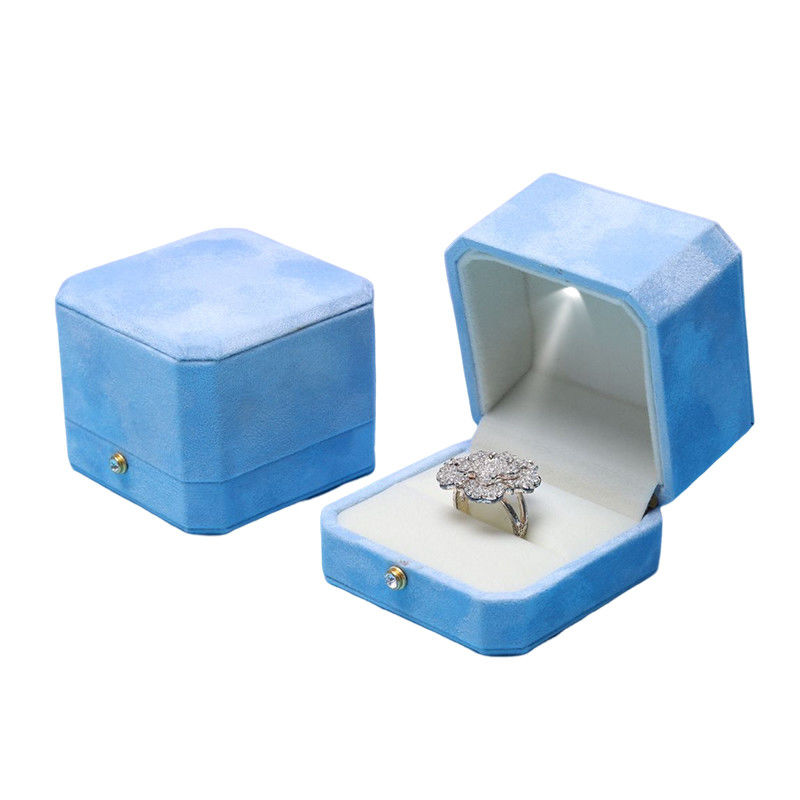 กล่องเครื่องประดับ LED สีน้ําเงินสีหอมสี่เหลี่ยม Hanhong Screen's Custom Solution for Packaging