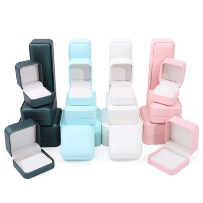 กล่องเก็บเครื่องประดับหนัง PU หลายสี หลังคาคอนเว็กซ์